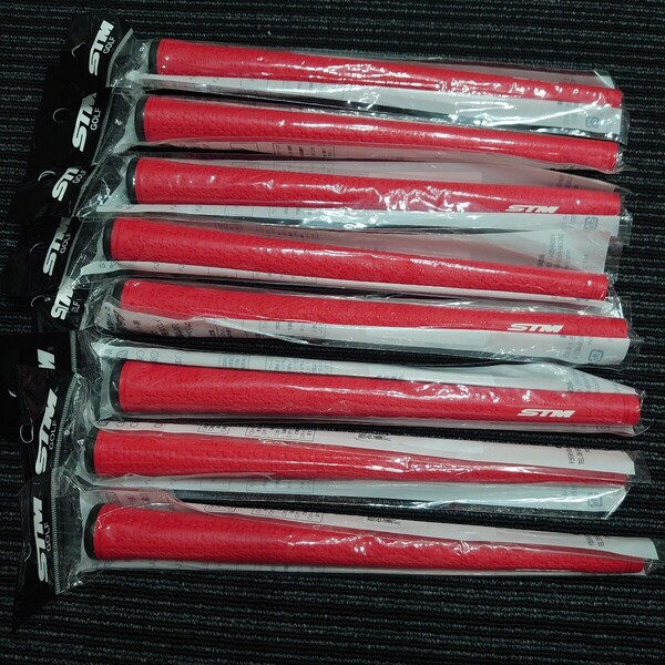 送料込み最安値◆STM◆M-2◆バックライン無し◆RED◆レッド◆8本セット◆STMグリップ