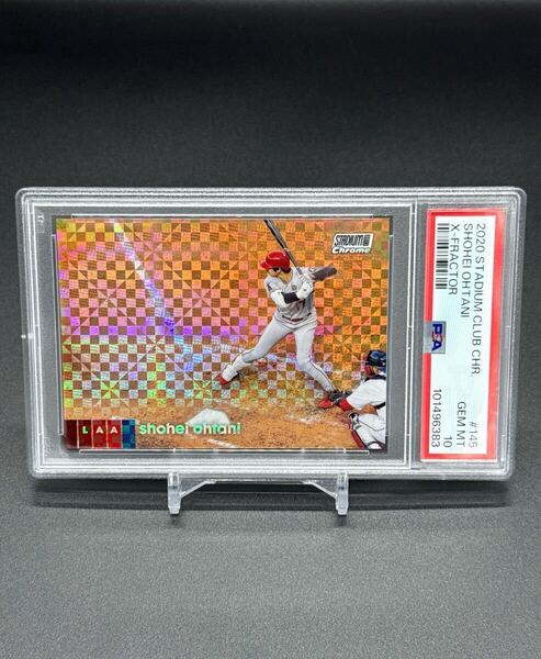 PSA10! 2020 Topps Stadium Club Chrome Shohei Ohtani 大谷翔平 Xfractor #145 鑑定済み MLB Dodgers Angels エンゼルス WBC 日本