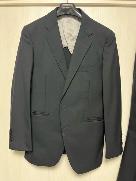 スーツ上下 psfa 92A5サイズ ブラックスーツ 股下75 パーフェクトスーツファクトリー perfectsuit factory 黒 セットアップ ジャケット