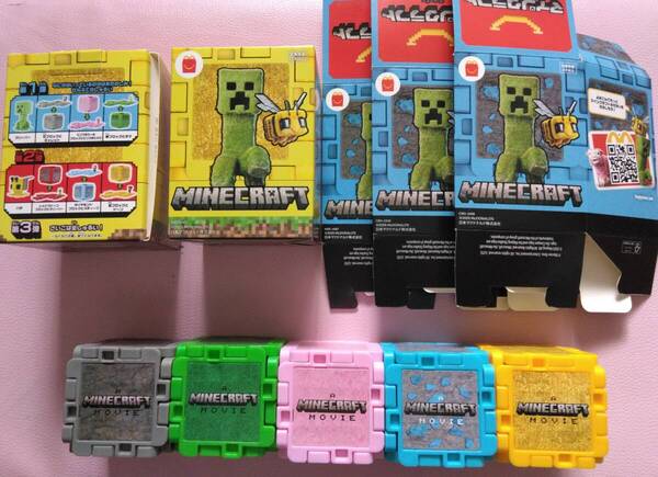 マインクラフト マクドナルド ハッピーセット ラマ 石ブロックとギャレット他第1弾 金ブロックとドーン他第2弾 マイクラ 計5点セット