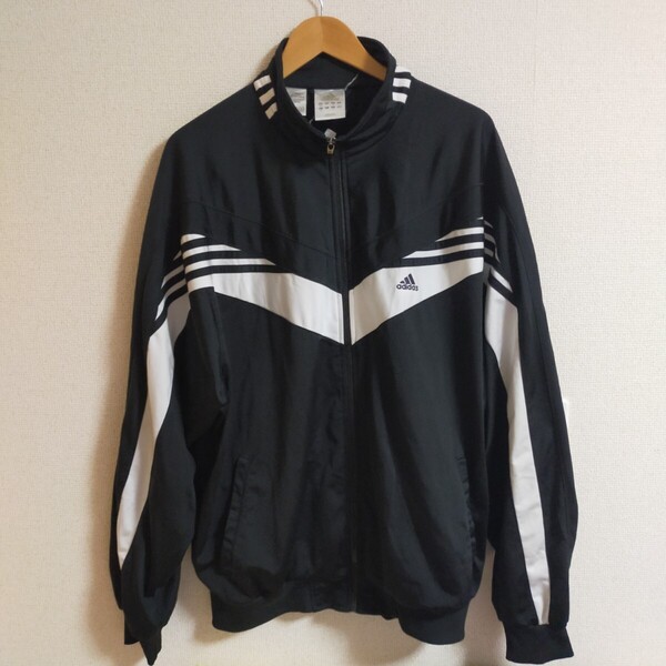 adidas アディダス 00s OLD トラックジャケット ジャージ 2005年製 ヴィンテージ 3XO ブラック(黒)