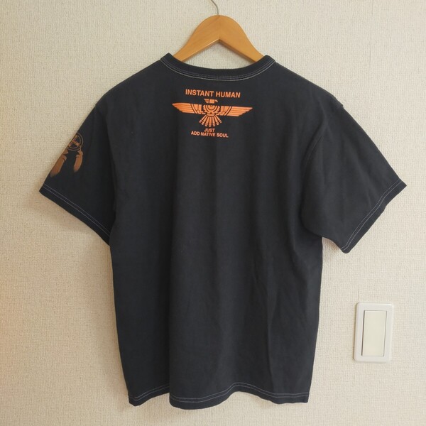 the flat head フラットヘッド INSTANT HUMAN プリントTシャツ 半袖 40(L) ブラック(黒)