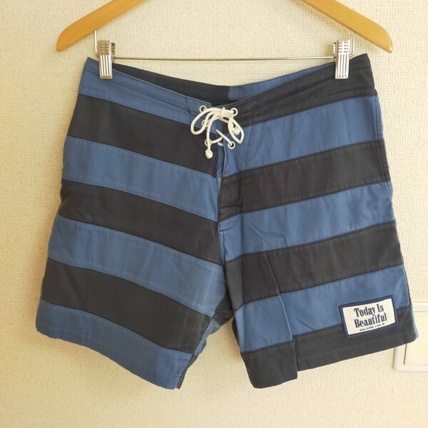 naluto trunks ナルト トランクス Ron Herman ロンハーマン RHC別注 ボーダーサーフショーツ ショートパンツ 水陸両用 31 ブルー×ネイビー