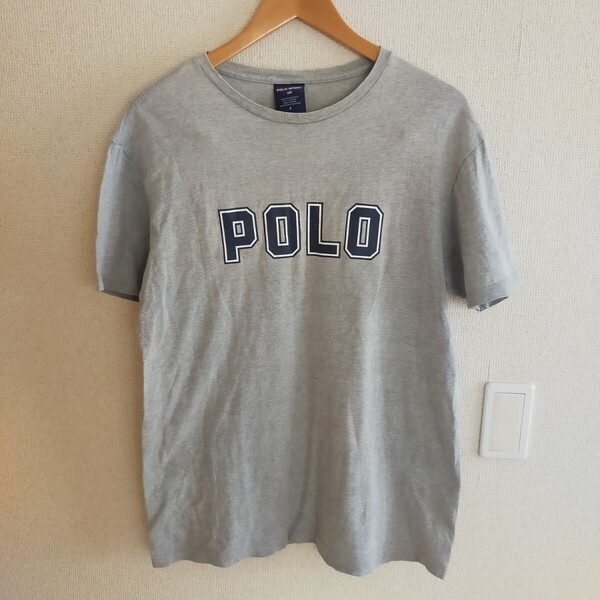 POLO SPORT RALPH LAUREN ポロスポーツ ラルフローレン ロゴプリントTシャツ 半袖 ヴィンテージ オールド old 90s S グレー