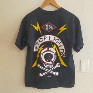 STOP LIGHT ストップライト プリントTシャツ 半袖 スカル ヴィンテージ オールド M ブラック(黒)