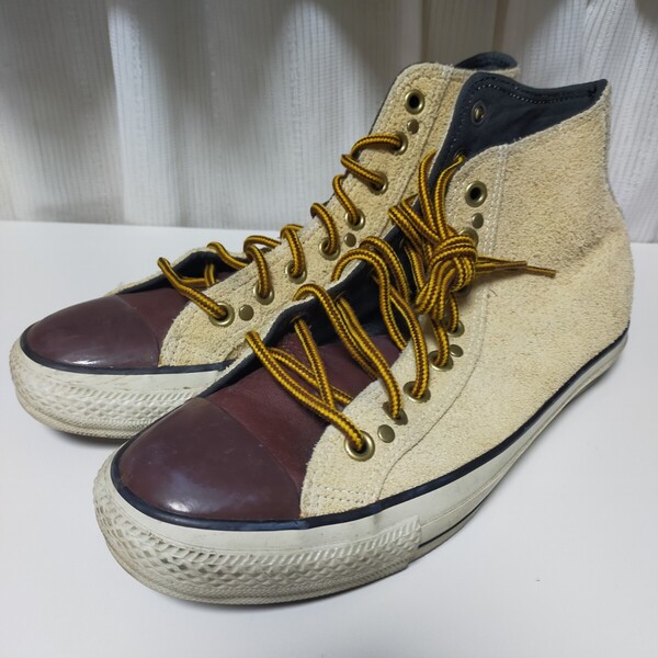 CONVERSE コンバース ABC-MART 限定 モンキーブーツモデル オールスターハイ レザースニーカー 8(26.5cm) ベージュ