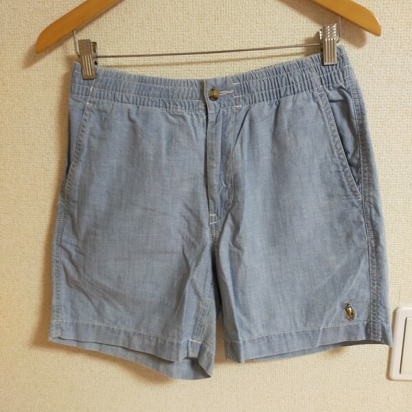 POLO RALPH LAUREN ポロ ラルフローレン イージーパンツ ショートパンツ デニムショーツ XS ライトインディゴブルー