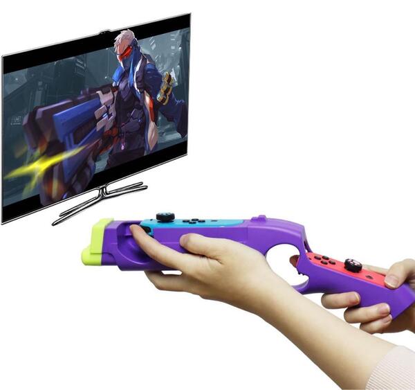 【ゲームガン】シューティングゲーム用 スイッチ 取り付け簡単 パープル N20-33