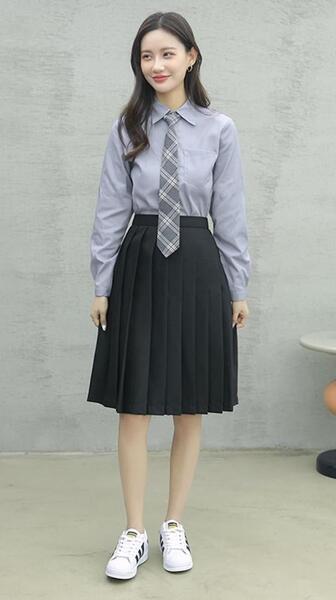 【コスプレ3点セット】XL レディース 制服 ネクタイ 衣装 学園祭 仮装 ハロウィン 文化祭 コスプレ イベント 大きいサイズ N15-52