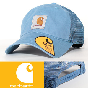 メッシュキャップ 帽子 カーハート Carhartt 100286 Canvas Mesh-Back Baseball Cap ライトブルー 5DWCG-01 USA ワークウェアブランド