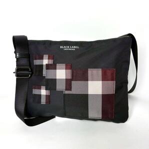 ブラックレーベルクレストブリッジ チェック ナイロンショルダーバッグ