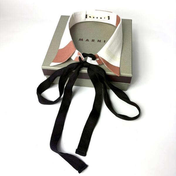 MARNI マルニ つけ襟 リボン イタリア製 綿100%