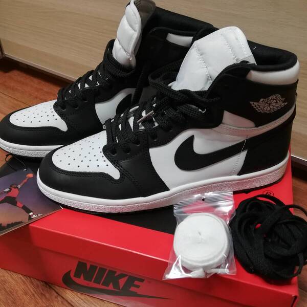 ★NIKE ナイキ/AIR JORDAN 1 HI 85 エアジョーダン1ハイ85/ 27.5cm BLK WH/ スニーカー/BQ4422 001★22