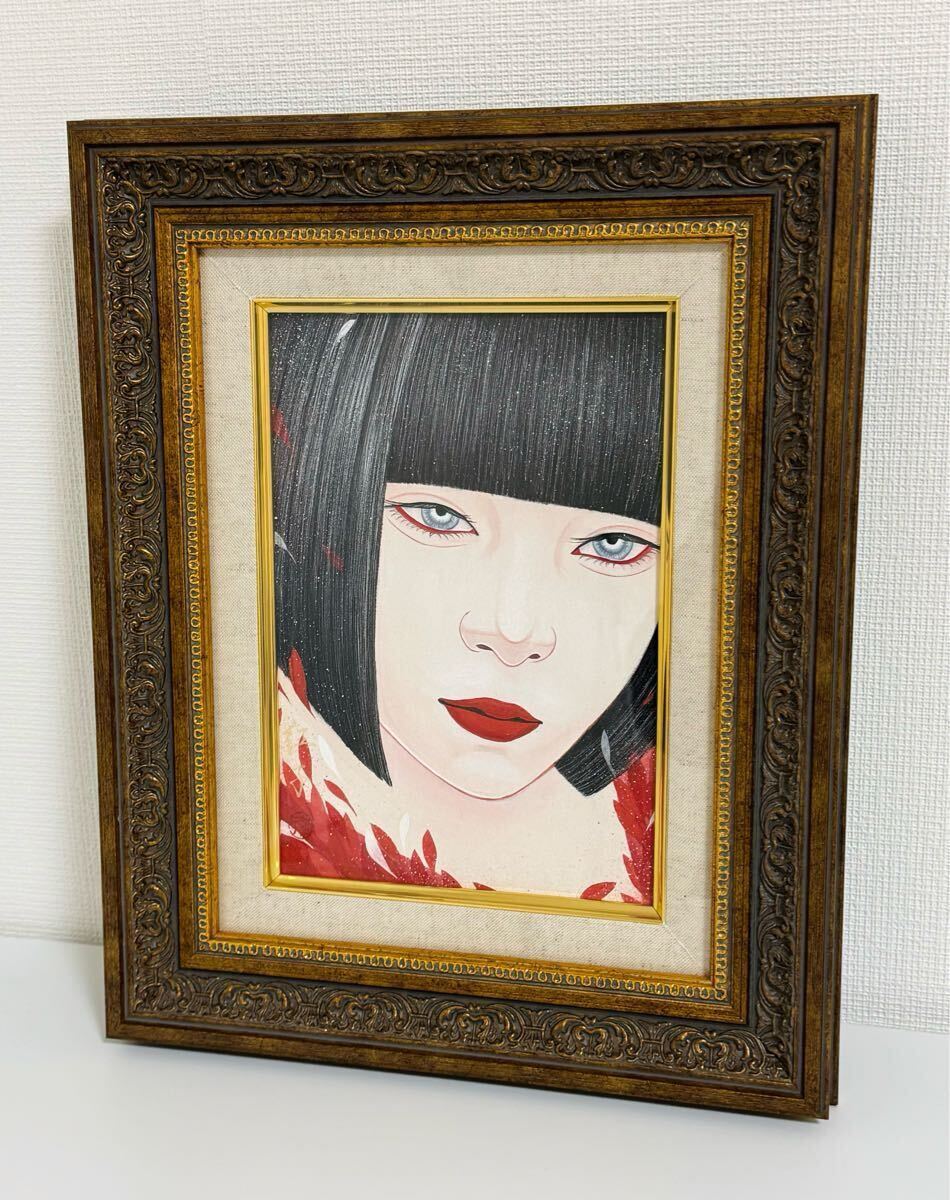 丁子紅子 販売価格以下! 儚紅月 日本画 真作 本物 新品未使用品! 丁子紅子 販売価格以下! 儚紅月 日本画 真作 本物 新品未使用品