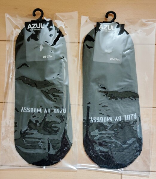 AZUL BY MOUSSY フットカバー 2足セット 25-27cm アズール マウジー スニーカーソックス 靴下 カジュアルソックス