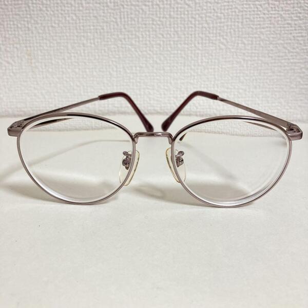 S61 眼鏡 メガネ 度あり シャルマン Charmant Baker St. 1114 メタル フルリム アイウェア レトロ アンティーク ヴィンテージ パープル 紫