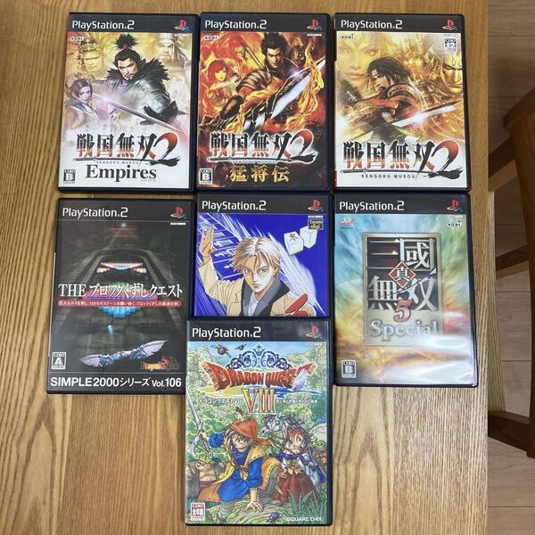 まとめ セット ゲーム PS2 プレイステーション2 戦国無双 ブロックくずし 麻雀 ドラゴンクエスト