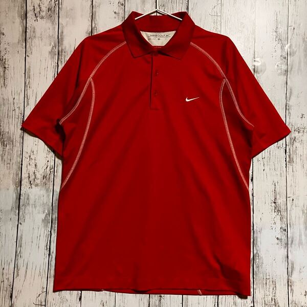 NIKE GOLF ナイキゴルフ メンズ 半袖 ポロシャツ L 赤 送料無料