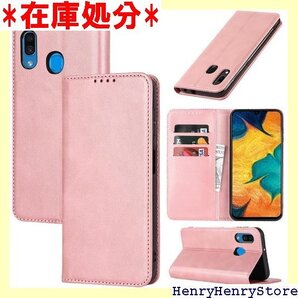 galaxy a30 scv43 ケース 手帳型 a3 カードスロット、キックスタンド レザー ローズゴールド 1467