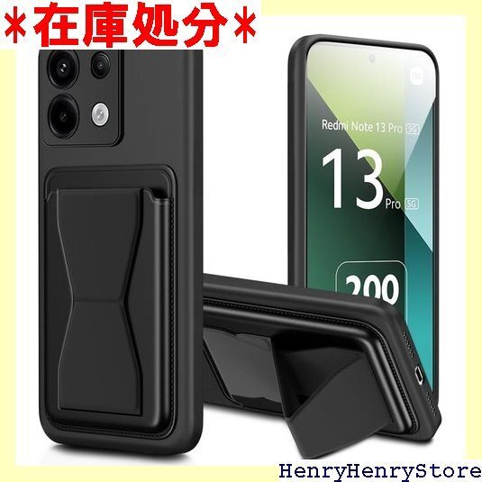 対応 Redmi Note 13 Pro 5G ケース ン ケース バンド付き スタンド機能 耐久 滑り止め 黑 2464
