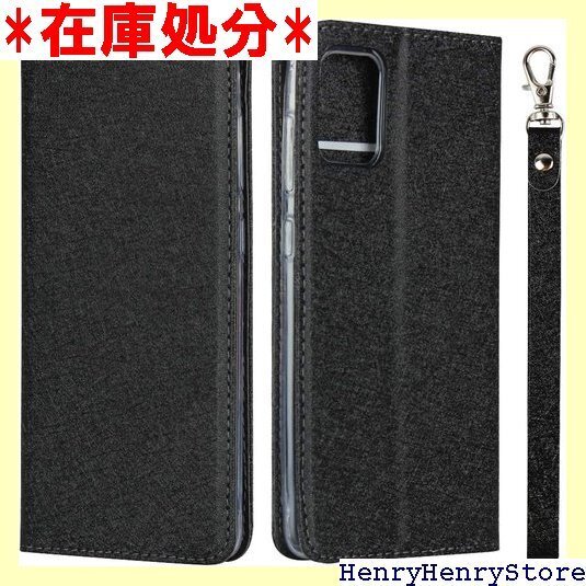 for Galaxy A51 5G ケース 手帳型 S ト 磁気閉鎖 ベルトなし 軽量 スプラット同梱 ブラック 2530