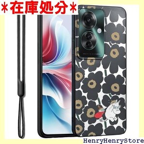 oppo reno11 a 用 ケース シリコン 可愛 プル 薄型 韓国 耐衝撃 カバー ハンドストラップ 花柄 2569