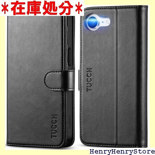 TUCCH iPhone 16e 対応 ケース 手帳型 5年発売 6.1インチ アイフォーン16e対応 ブラック 2596