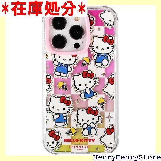 SKINNYDIP スキニーディップ スマホケース i HK iPhone15Pro ハローキティ ホロチェック 2679