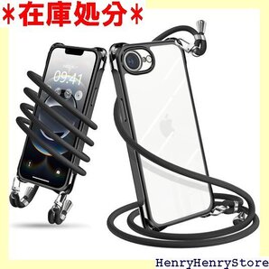 iPhone 16e ケース ショルダー クリア アイ 可能 取り外し可能 落下防止 ワイヤレス充電対 ブラック 2710