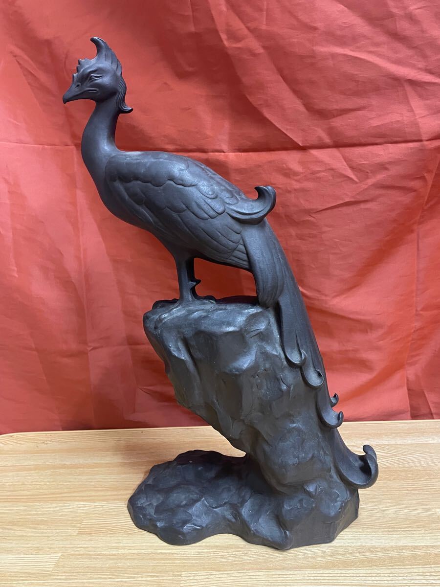 津田信夫【大壽作】高岡銅器・置物・鴨 銅製