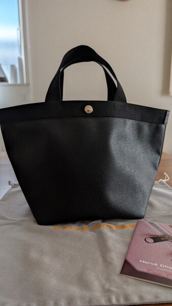 エルベシャプリエ Herve Chapelier 707GP (リュクス舟型トートM)ノワール×ノワール■使用回数数回