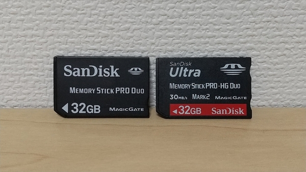 SanDisk メモリースティック PRO Duo Pro-HG Duo 32GB 2枚セット 初期化済み