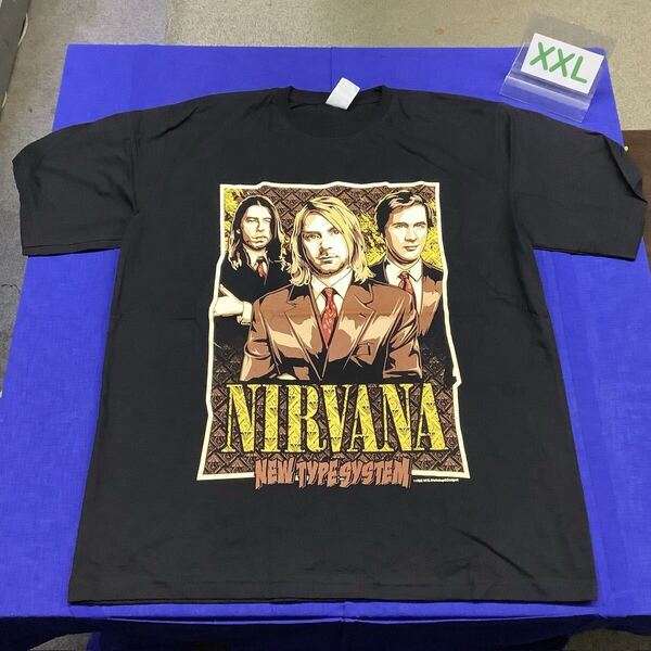 SR13D1 ニルヴァーナ バンドTシャツ XXLサイズ 黒 2 NIRVANA 半袖 ロックTシャツ