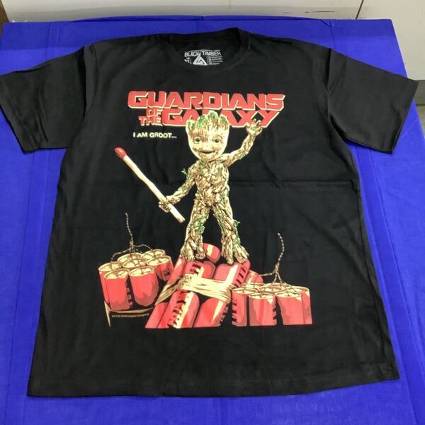 SR13C1 ガーディアンズ・オブ・ギャラクシー グルート 半袖Tシャツ 黒 XLサイズ 3 GUARDIANS OF THE GALAXY GROOT