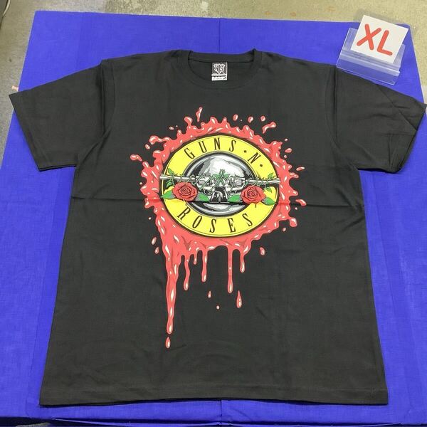SR13C1 ガンズアンドローゼズ バンドTシャツXLサイズ 17 GUNS N’ ROSES 半袖 Tシャツ 黒