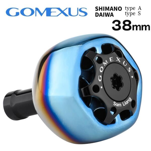 ゴメクサス ハンドルノブ GALAXY 38mm ブラック シマノAダイワS