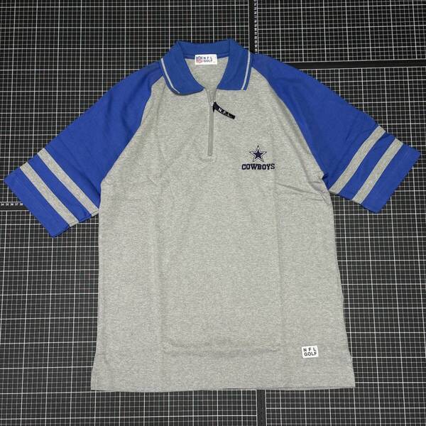 NFL『 COWBOYS・ダラス・カウボーイズ 』アメフト ポロシャツ 半袖Tシャツ GOLF ゴルフ 90s アメリカンフットボール