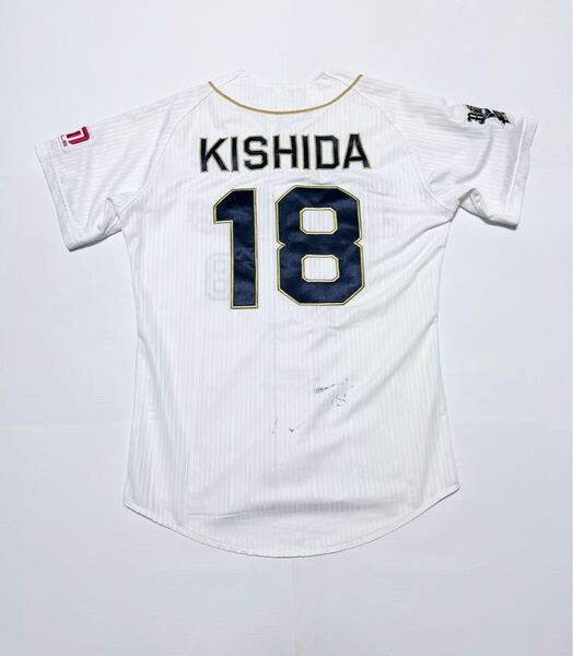 送料無料 オリックスバファローズ ミズノ ホーム ハイクオリティ ユニフォーム 岸田護 M 即決 直筆サイン MIZUNO 岸田