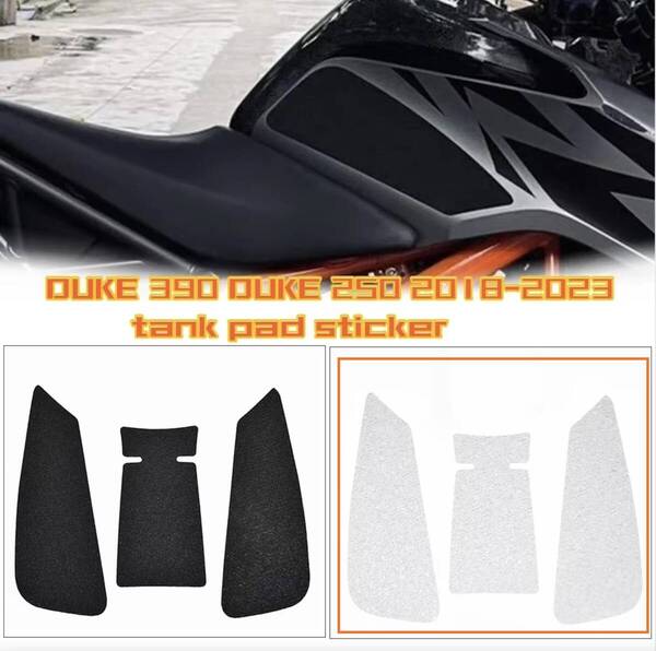 【即納】送料無料 KTM 125DUKE 250DUKE 390DUKE用 ニーグリップタンクパッド クリア 2018 2019 2020 2021 2022 2023