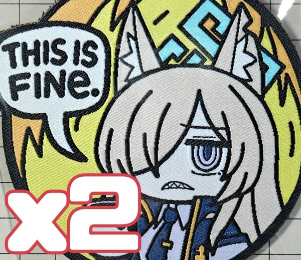 処分特価 2点セット 正規品 国内未発売 ブルーアーカイブ カンナ 刺繍ベルクロワッペン ■ ブルアカ パッチ ワッペン ミリタリー サバゲー