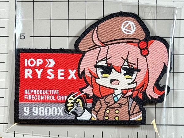 国内未発売 正規品 ドールズフロントライン チータ RYSEX 刺繍ベルクロワッペン ■ MP7 パッチ ドルフロ サバゲー