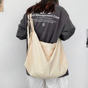 新品 ニュースペーパーバッグ 古着 軍 オフホワイト 通学 ショルダーバッグ