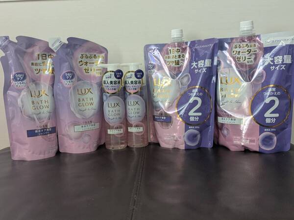 LUX ラックス バスグロウ ストレート&シャイン シャンプー/トリートメント/ヘアブースター 6点セット