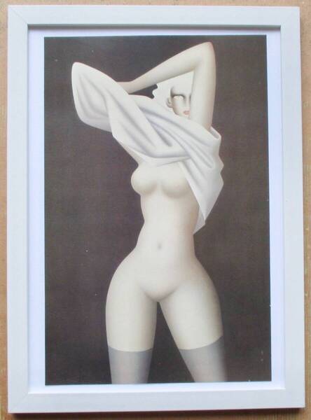 東郷青児「脱衣4-31」印刷物 画集画 A4新品額入り
