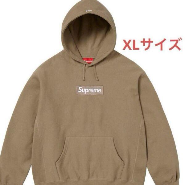 23AW Supreme シュプリーム Box Logo Hooded Sweatshirt DARK SAND ボックス ロゴ パーカー ダーク サンド XL サイズ