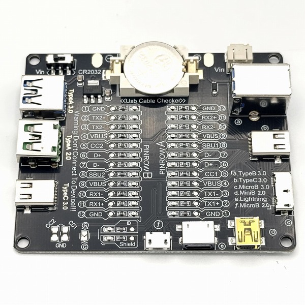 USB cable checker/USBケーブルテスター/USBケーブルチェッカー/アクリル板とビス足付き/CR2032電池付属/送料込み