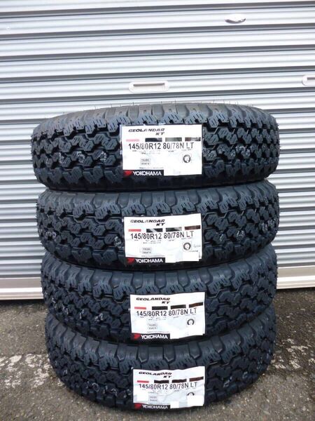 H☆全国送料込☆2025年製新品ヨコハマジオランダーKT☆145/80R12 80/78☆145R12 6PR相当☆4本☆ハイゼットエブリィキャリィサンバーNバン