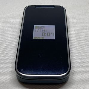 概ね美品 docomo ドコモ F-01G FUJITSU 富士通 FOMA らくらくホン 携帯電話 ガラケー ネイビー e585b21dd