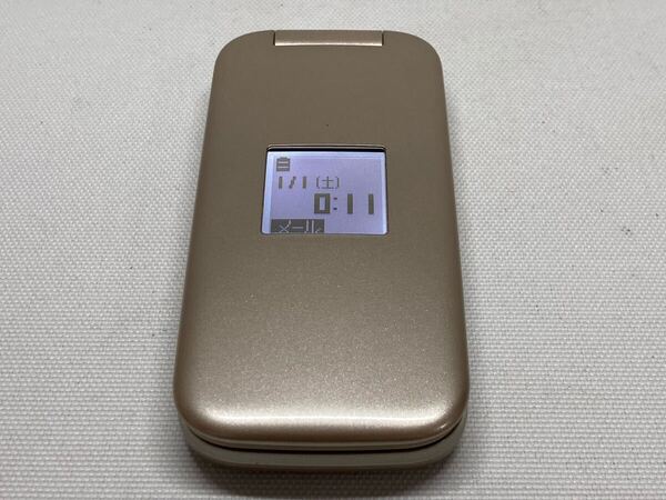 美品 docomo ドコモ F-08C FUJITSU 富士通 FOMA らくらくホン 携帯電話 ガラケー ゴールド e422b301dd