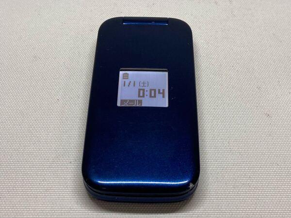 概ね美品 docomo ドコモ F-08C FUJITSU 富士通 FOMA らくらくホン 携帯電話 ガラケー ネイビー e01b357dd